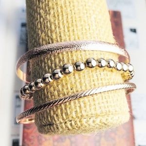 Alquimia Jewelry - NEW 3 FOR ROSE GOLD BANGLE STACKABLE BRACELET SET Alquimia Jewelry - NEW 3 FOR ROSE GOLD BANGLE STACKABLE BRACELET SET